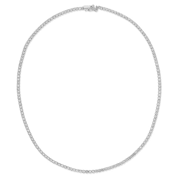 Luv AJ x Alyssa Lynch - The Prong-Set Tennis Necklace (Silver) - Picture 1 of 2